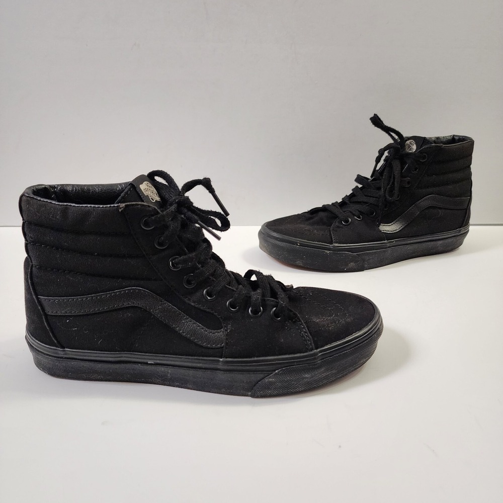 Vans Ward Hi High Top Off The Wall Triple Black Sneakers 500714 Womens 8.5 Skate